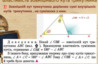 Зовнішній кут трикутника: значення та взаємозв’язок з внутрішніми kутами