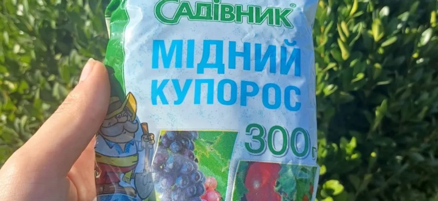 Яким рослинам необхідний мідний купорос для захисту та підживлення?
