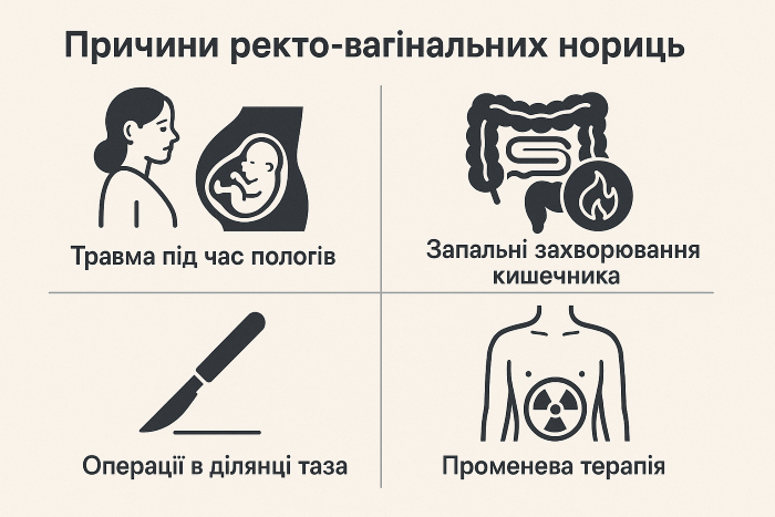 Хірургічне лікування ректо-вагінальних нориць