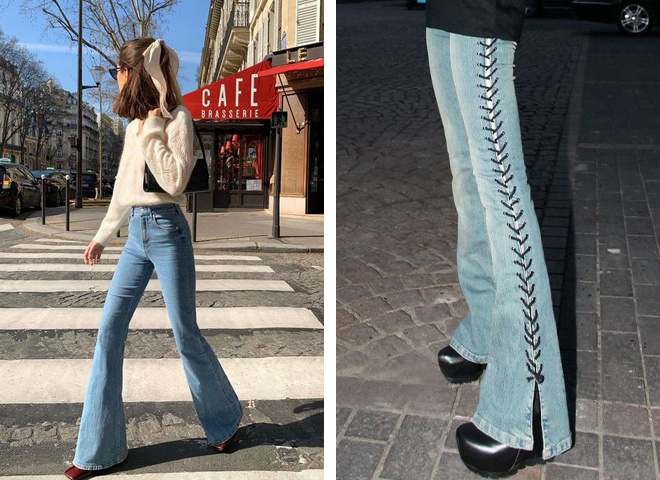 З чим носити джинси кльош восени 2021