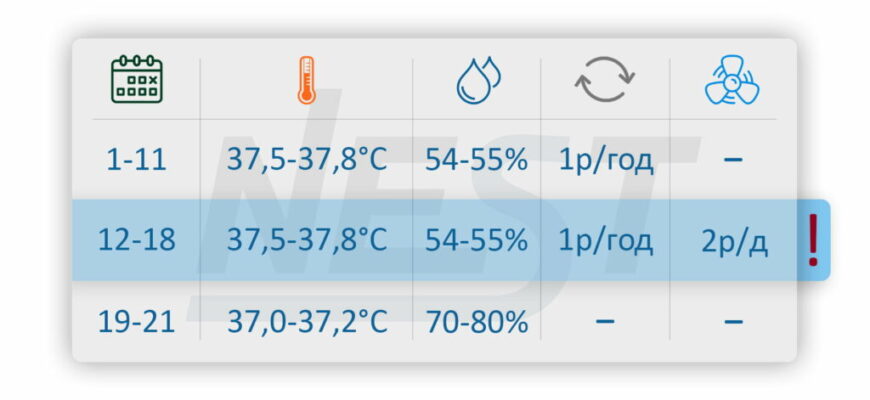 Оптимальна температура в інкубаторі: рекомендації для успішного виводку