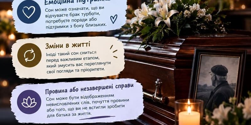 Сонник: значення сну про померлого батька в труні та його символіка