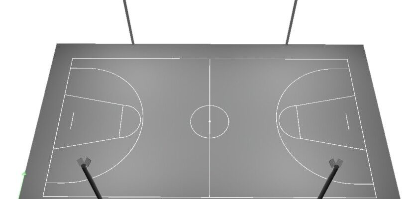 Які стандартні розміри баскетбольного майданчика за міжнародними нормами?