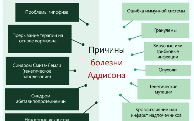 Аддисонова хвороба: причини, симптоми та методи лікування